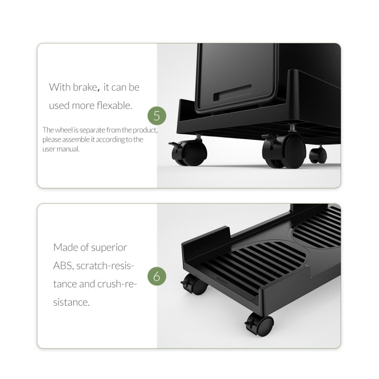 ORICO CPB3-BK-BP Computer Host Bracket with Wheels Eurekaonline