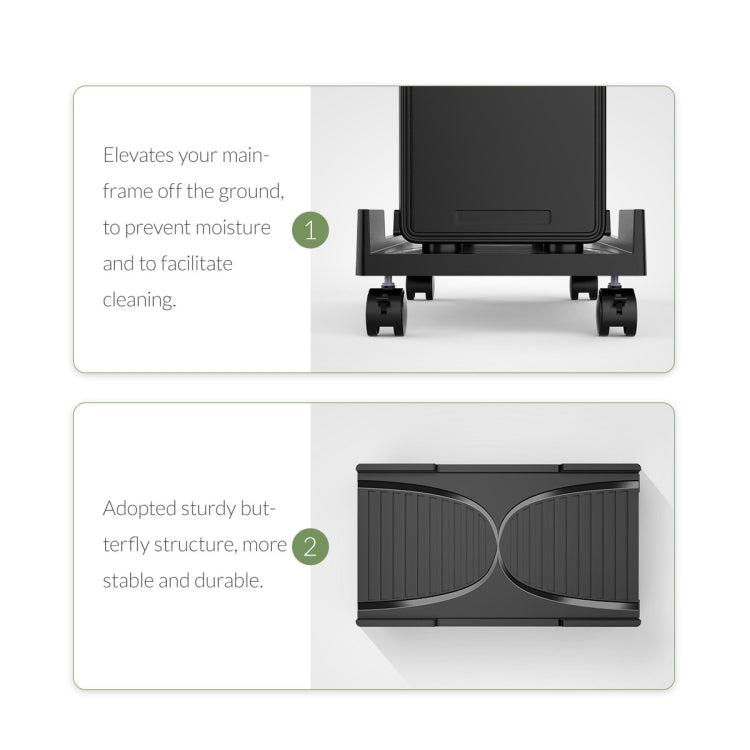 ORICO CPB3-BK-BP Computer Host Bracket with Wheels Eurekaonline