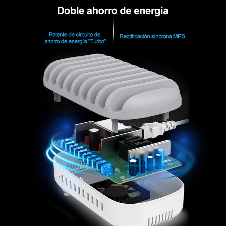 ORICO DUK-10P-DX 120W 5V 2.4A 10 Ports USB Charging Station, UK Plug(White) Eurekaonline