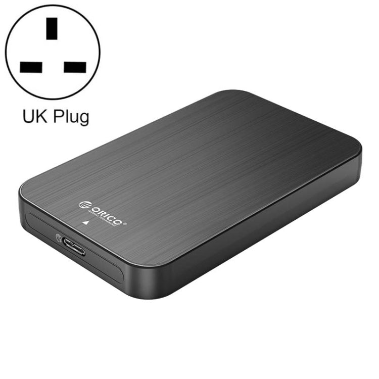 ORICO HM25U3 2.5 inch USB3.0 Micro-B Hard Drive Enclosure, Plug:UK Plug(Black) Eurekaonline