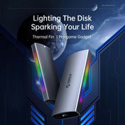 ORICO M2R2-G2-SV 10Gbps Multi-Color Glowing RGB Gaming Style M.2 NVMe SSD Enclosure(Silver) Eurekaonline