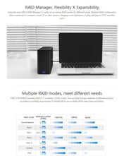 ORICO NS200-RU3 2-bay USB 3.0 Type-B to SATA External Hard Disk Box Storage Case Hard Drive Dock with Raid for 3.5 inch SATA HDD, Support UASP Protocol Eurekaonline