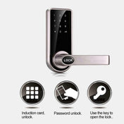 OS8818 Password + Key + Sensor Card Zinc Alloy Electronic Door Lock Touch Screen Electronic Code Lock Eurekaonline