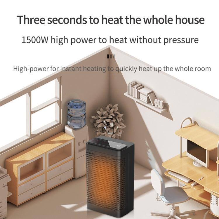 Office Household Mute Desktop Shaking Head Electric Heaters, Spec: Knob (UK Plug) Eurekaonline