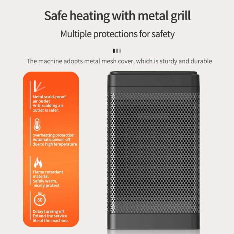 Office Household Mute Desktop Shaking Head Electric Heaters, Spec: Screen (EU Plug) Eurekaonline