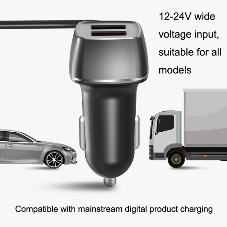 One For Four Car Charger QC3.0 Fast Charge 4USB Car Front And Rear Seat Car Charger, Style: Upgraded Edition Eurekaonline