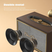 Oneder D6 40W Retro Classic Wooden Portable Outdoor Bluetooth Speaker(Brown) Eurekaonline