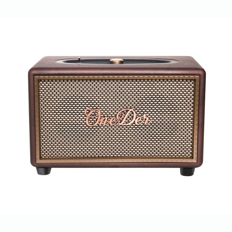 Oneder D6 40W Retro Classic Wooden Portable Outdoor Bluetooth Speaker(Brown) Eurekaonline