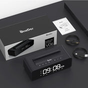 Oneder V06 Smart Sound Box Wireless Bluetooth Speaker, LED Screen Alarm Clock, Support Hands-free & FM & TF Card & AUX & USB Drive (Grey) Eurekaonline