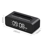 Oneder V06 Smart Sound Box Wireless Bluetooth Speaker, LED Screen Alarm Clock, Support Hands-free & FM & TF Card & AUX & USB Drive (Grey) Eurekaonline