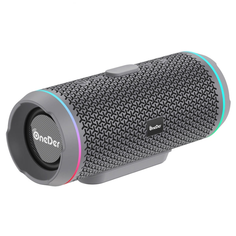 Oneder V10 Bluetooth 5.0 Color Dual LED lights, TWS Connection Function, 10W Stereo CD Quality，Support TF Card & USB Drive & AUX & FM(Grey) Eurekaonline