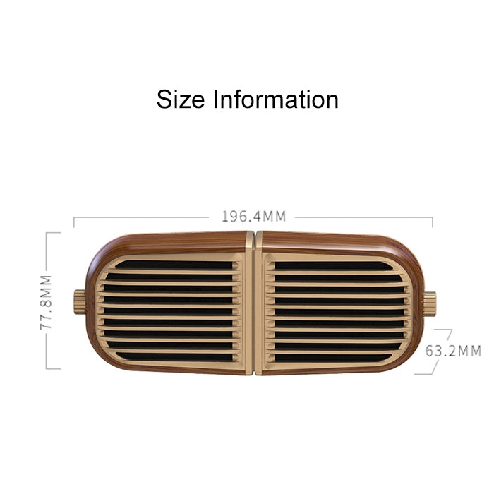 Oneder V8 Magnetic Suction Pair Stereo Sound Box Wireless Bluetooth Speaker with Strap, Support Hands-free & TF Card & AUX & USB Drive(Bronze) Eurekaonline