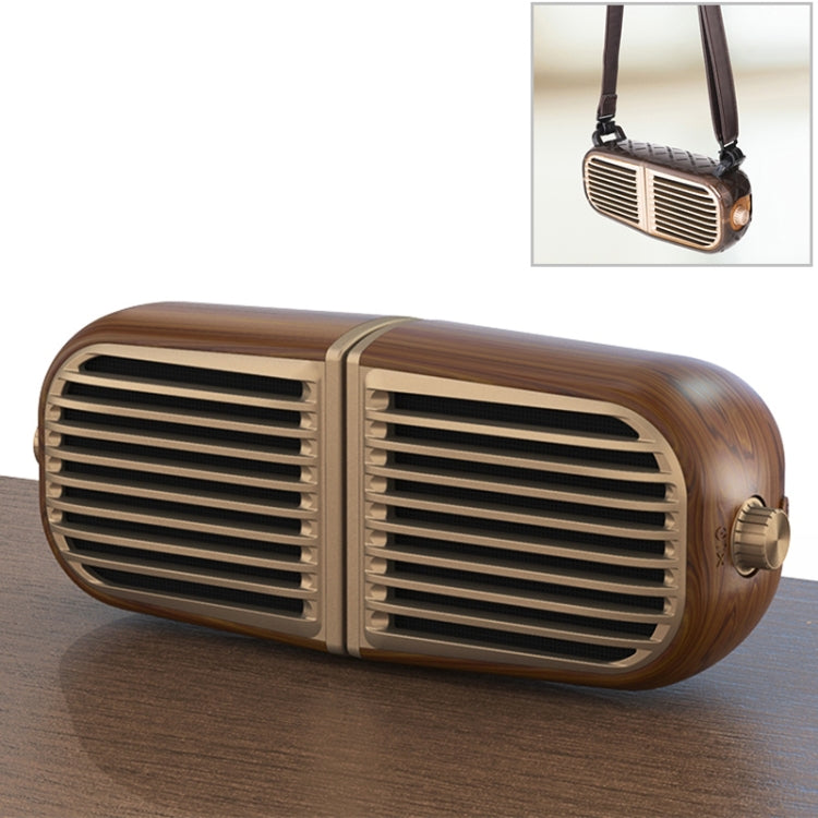 Oneder V8 Magnetic Suction Pair Stereo Sound Box Wireless Bluetooth Speaker with Strap, Support Hands-free & TF Card & AUX & USB Drive(Bronze) Eurekaonline