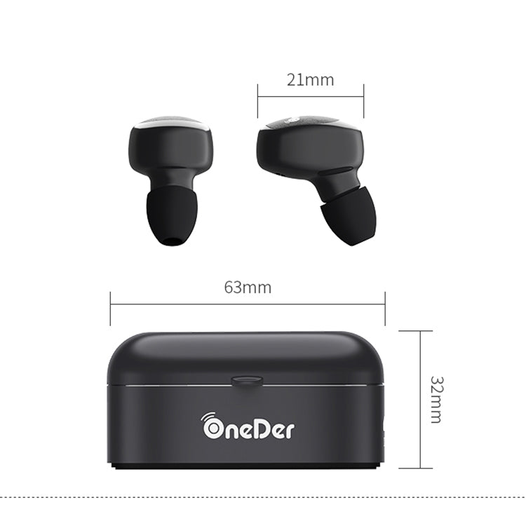 Oneder W11 True TWS Wireless Bluetooth Earphones Earbuds Stereo Headset(Black) Eurekaonline