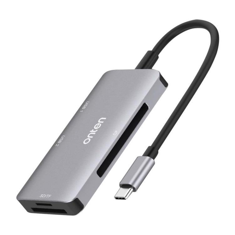 Onten 91882 5 In 1 USB3.0 x3 + SD + TF + CF Type-C / USB-C OTG Multi-function Card Reader Eurekaonline