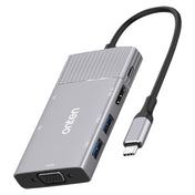 Onten 95113 8 In 1 USB 3.0 x2 + SD / TF + HDMI / VGA + 3.5mm Jack + Type-C / USB-C (PD 3.0) Multi-function HUB Converter Dock Station Eurekaonline