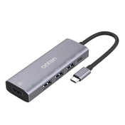 Onten OT-95123 5 in 1 Multifunctional Type-C + USB + HDMI Docking Station, Cable Length: 145mm(Silver) Eurekaonline