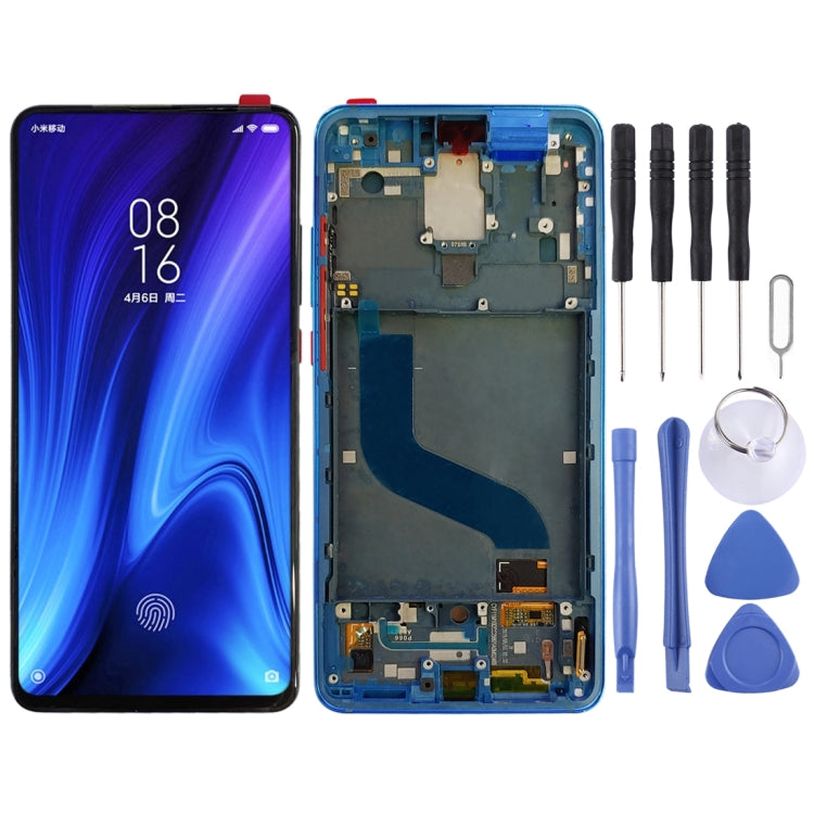 Original AMOLED LCD Screen for Xiaomi 9T Pro / Redmi K20 Pro / Redmi K20 Digitizer Full Assembly with Frame(Blue) Eurekaonline