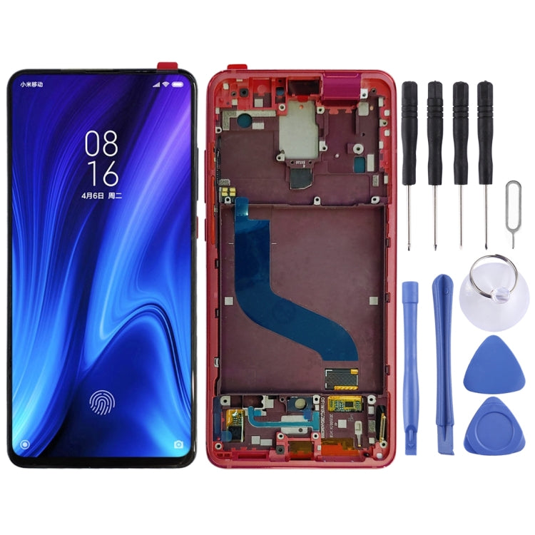 Original AMOLED LCD Screen for Xiaomi 9T Pro / Redmi K20 Pro / Redmi K20 Digitizer Full Assembly with Frame(Red) Eurekaonline