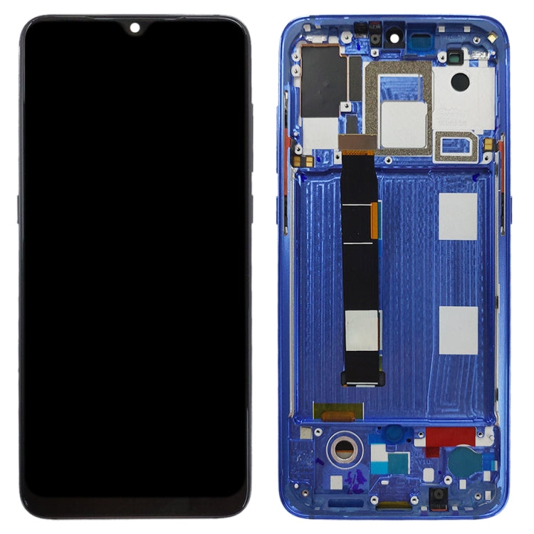 Original AMOLED LCD Screen for Xiaomi Mi 9 Digitizer Full Assembly with Frame(Blue) Eurekaonline