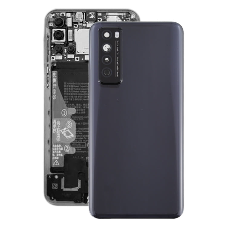 Original Battery Back Cover With Camera Lens Cover for Huawei Nova 7 5G(Black) Eurekaonline