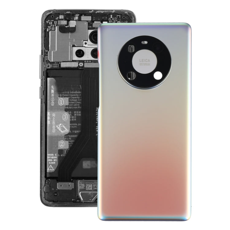 Original Battery Back Cover with Camera Lens Cover for Huawei Mate 40 Pro(Silver) Eurekaonline
