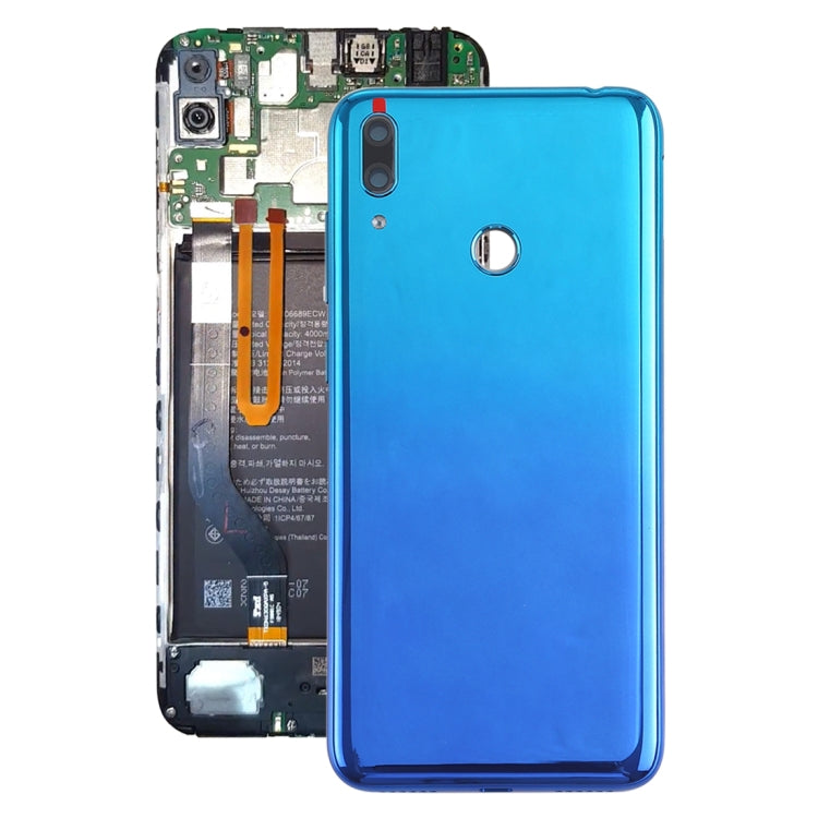 Original Battery Back Cover with Camera Lens & Side Keys for Huawei Y7 Prime (2019)(Blue) Eurekaonline