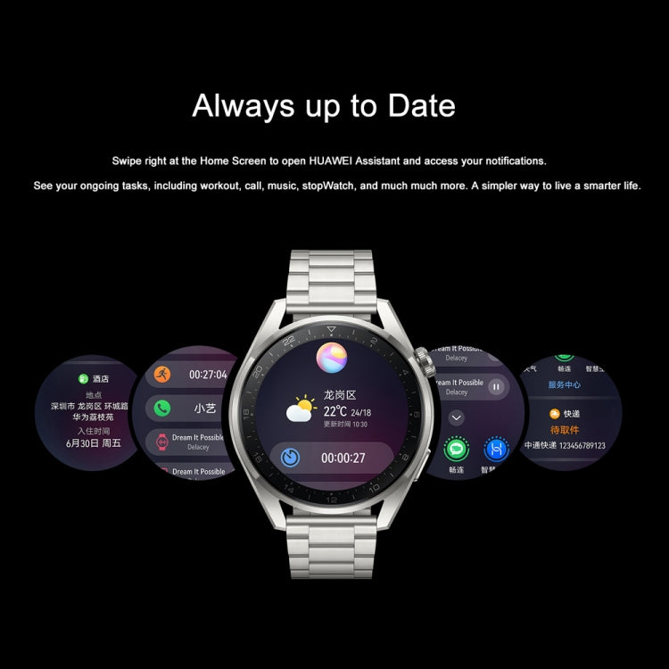 Original HUAWEI WATCH 3 Pro New Smart Sports Watch, Color:Enjoyable Gray Eurekaonline