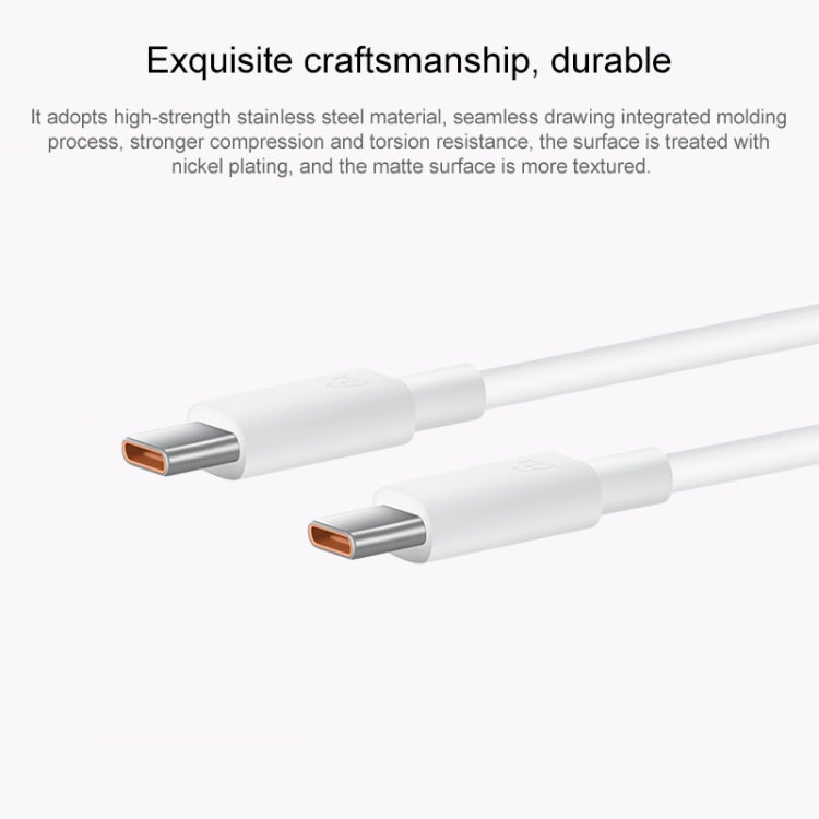 Original Huawei CC800 6A Type-C / USB-C to Type-C / USB-C Charging Data Cable, Length: 1.8m (White) Eurekaonline