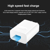 Original Huawei CP404 USB Interface Super Fast Charging Charger (Max 22.5W SE) with 3A USB to USB-C / Type-C Data Cable(White) Eurekaonline