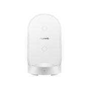 Original Huawei CP62R 50W Max Qi Standard Super Fast Charging Vertical Wireless Charger Stand with Type-C Cable + Adapter Set (White) Eurekaonline