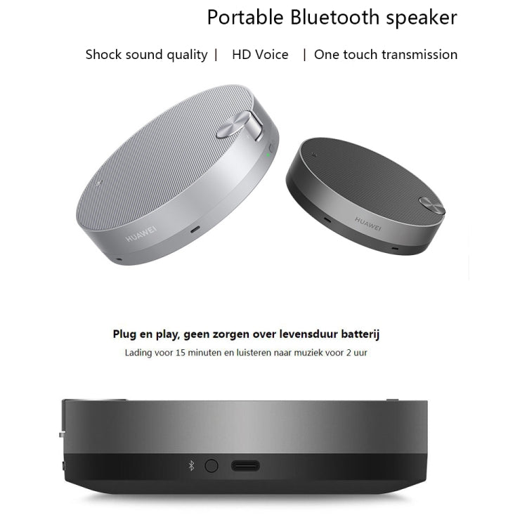 Original Huawei FreeGO Bluetooth 5.0 Portable Pickup Noise Reduction Bluetooth Speaker(Black) Eurekaonline