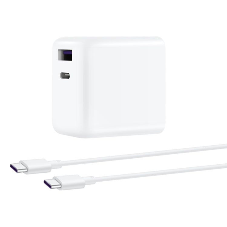  Type-C Interface Super Fast Charge GaN Dual Port Charger (Max 65W) (White) Eurekaonline