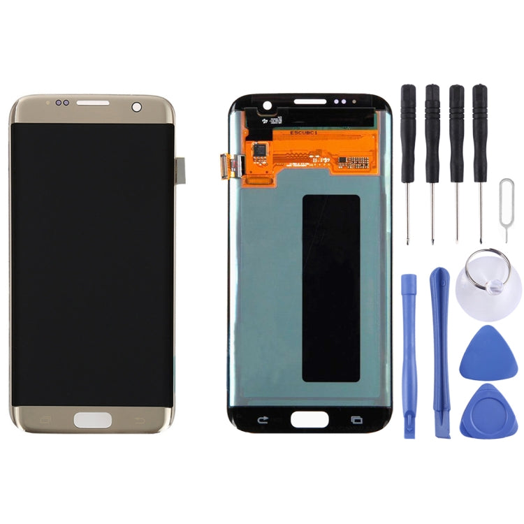 Original LCD Display + Touch Panel for Galaxy S7 Edge / G9350 / G935F / G935A / G935V(Gold) Eurekaonline
