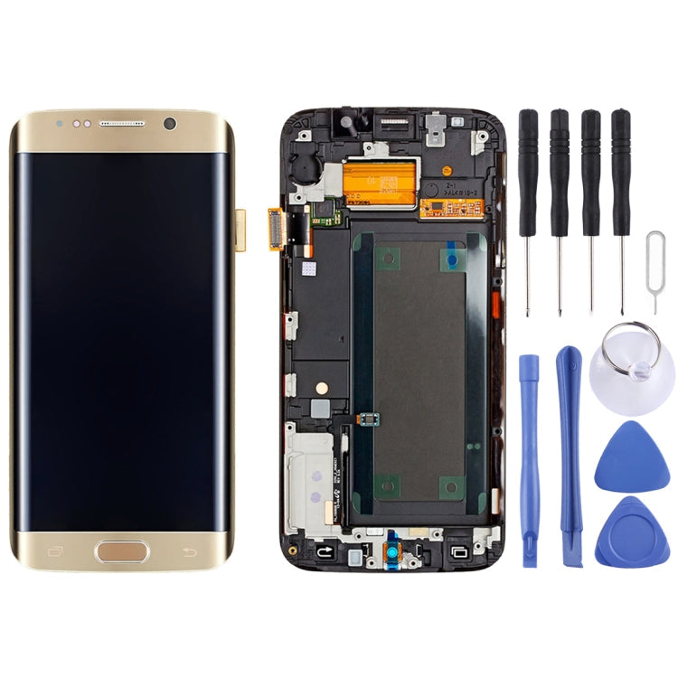 Original LCD Display + Touch Panel with Frame for Galaxy S6 Edge+ / G928F(Gold) Eurekaonline