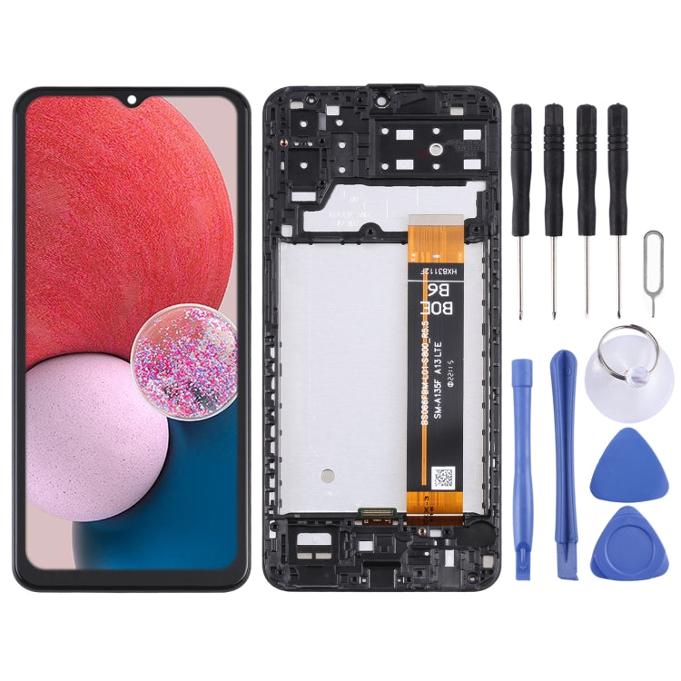 Original LCD Screen For Samsung Galaxy A13 4G SM-A135F Digitizer Full Assembly with Frame Eurekaonline