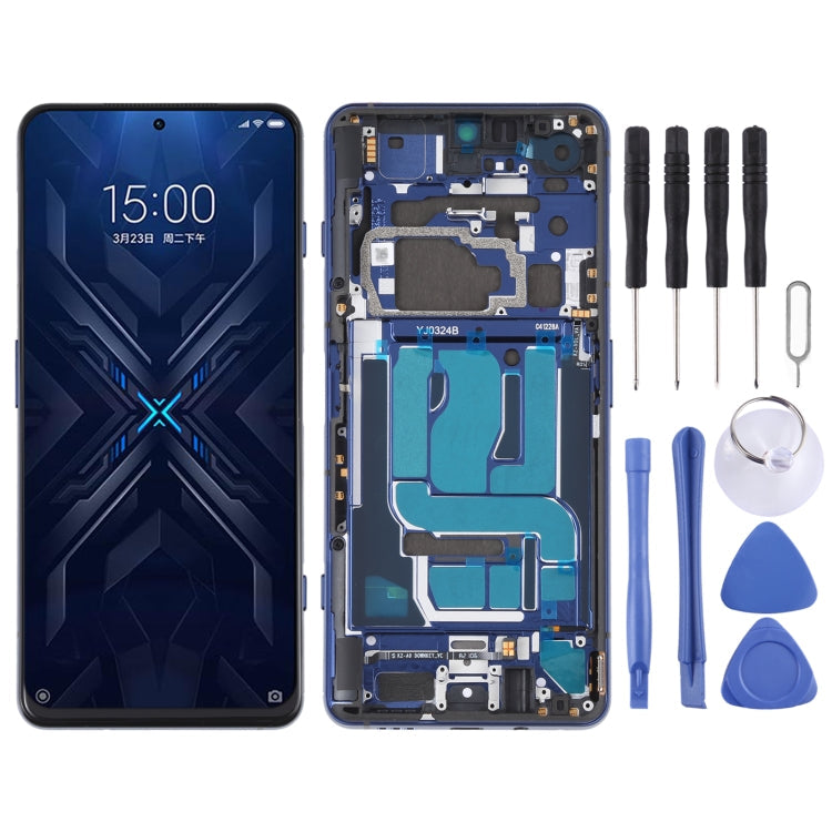 Original LCD Screen and Digitizer Full Assembly With Frame for Xiaomi Black Shark 4 / Black Shark 4 Pro SHARK PRS-H0, SHARK PRS-A0(Blue) Eurekaonline