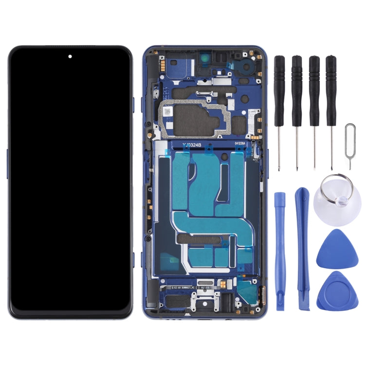 Original LCD Screen and Digitizer Full Assembly With Frame for Xiaomi Black Shark 4 / Black Shark 4 Pro SHARK PRS-H0, SHARK PRS-A0(Blue) Eurekaonline