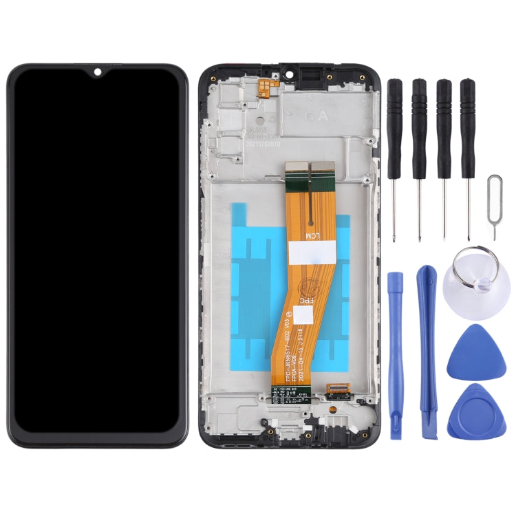 Original LCD Screen for Samsung Galaxy A03s SM-A037 Digitizer Full Assembly with Frame Eurekaonline