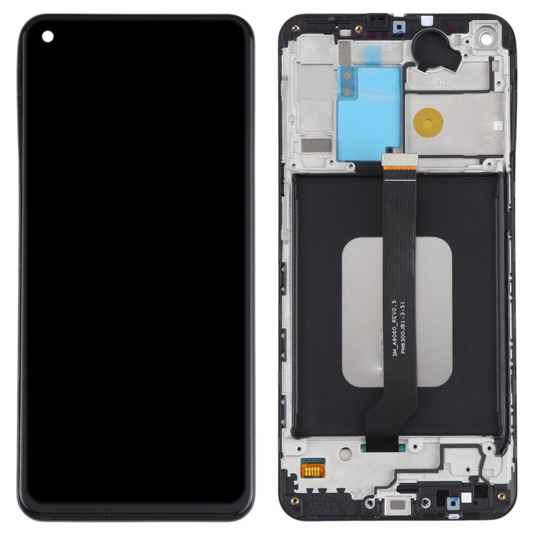Original LCD Screen for Samsung Galaxy A60 SM-A606 Digitizer Full Assembly with Frame (Black) Eurekaonline