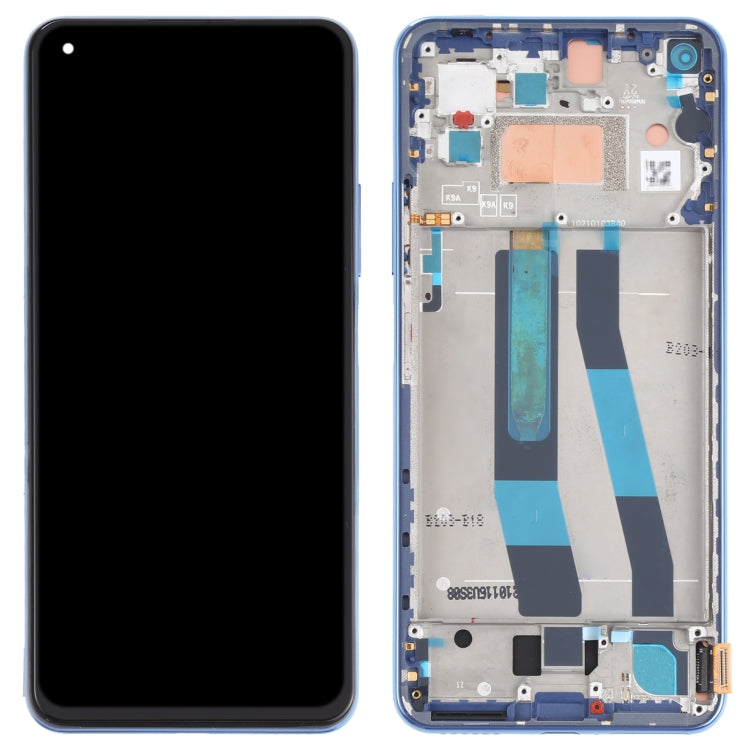 Original LCD Screen for Xiaomi Mi 11 Lite 4G/11 Lite 5G NE M2101K9AG M2101K9AIDigitizer Full Assembly with Frame (Blue) Eurekaonline