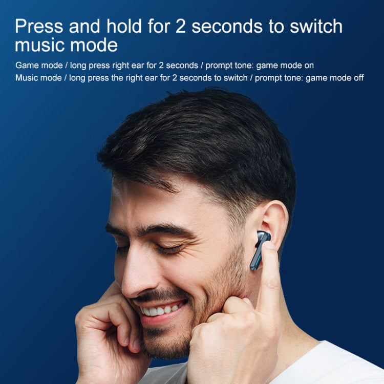 Original Lenovo XG01 IPX5 Waterproof Dual Microphone Noise Reduction Bluetooth Gaming Earphone with Charging Box & LED Breathing Light, Support Touch & Game / Music Mode (Tarnish) Eurekaonline