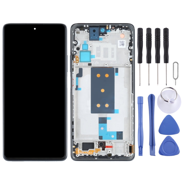 Original OLED LCD Screen for Xiaomi Mi 11T / 11T Pro Digitizer Full Assembly with Frame(Black) Eurekaonline