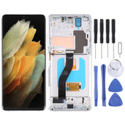Original Super AMOLED LCD Screen For Samsung Galaxy S21 Ultra 5G SM-G998B Digitizer Full Assembly with Frame (Silver) Eurekaonline