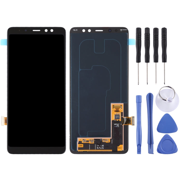 Original Super AMOLED LCD Screen for Galaxy A8+ (2018) / A730 with Digitizer Full Assembly (Black) Eurekaonline