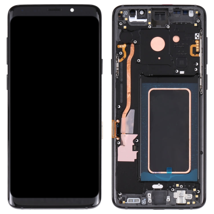 Original Super AMOLED LCD Screen for Galaxy S9 / G960F / DS / G960U / G960W / G9600 Digitizer Full Assembly with Frame (Black) Eurekaonline