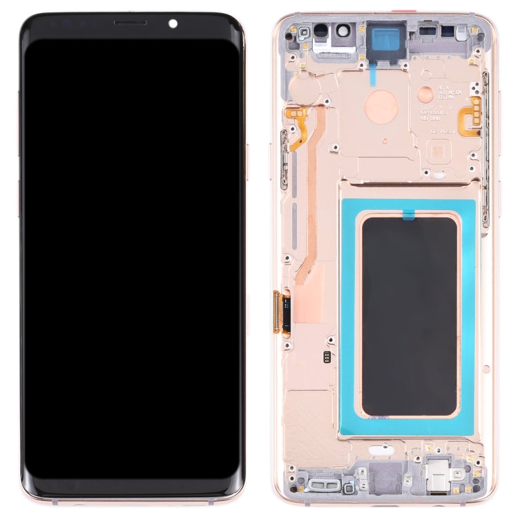 Original Super AMOLED LCD Screen for Galaxy S9 / G960F / DS / G960U / G960W / G9600 Digitizer Full Assembly with Frame (Gold) Eurekaonline