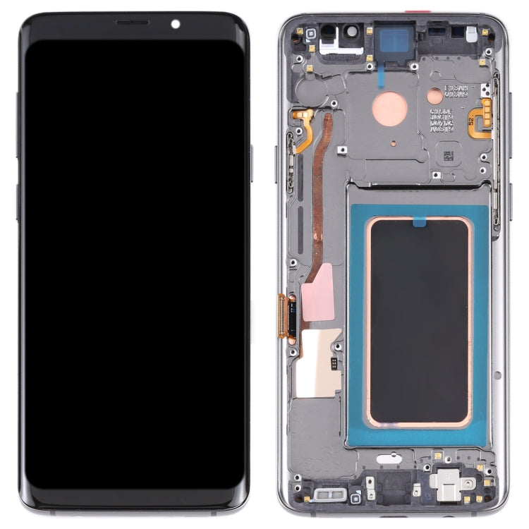 Original Super AMOLED LCD Screen for Galaxy S9 / G960F / DS / G960U / G960W / G9600 Digitizer Full Assembly with Frame (Grey) Eurekaonline