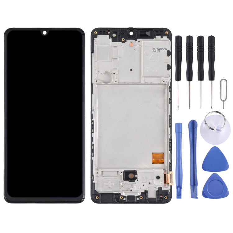 Original Super AMOLED LCD Screen for Samsung Galaxy A41 SM-A415 Digitizer Full Assembly with Frame (Black) Eurekaonline