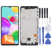 Original Super AMOLED LCD Screen for Samsung Galaxy A41 SM-A415 Digitizer Full Assembly with Frame (Black) Eurekaonline